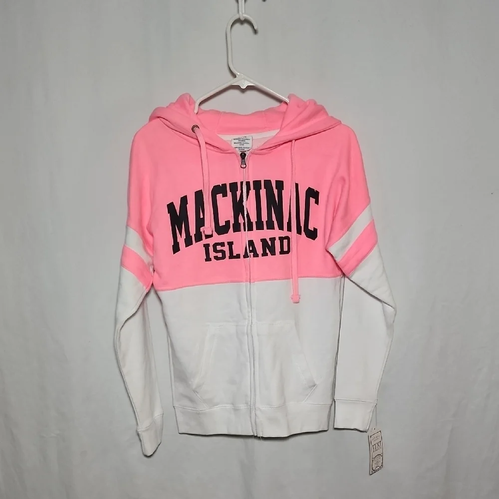 Exist Pink and White Hoodie